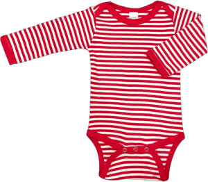 Monag Long Sleeve Striped Baby Bodysuit