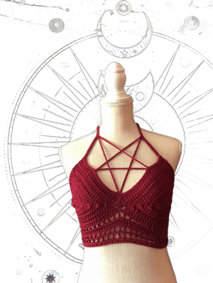 Crochet Pentagram Crop Top