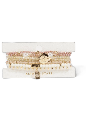 Altar'd State Layered Beaded Stretch Charm Bracelet Pack