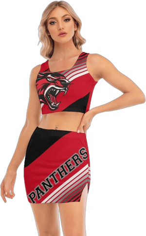 Customizable Cheerleading Crop Top & Skirt Set