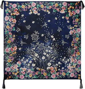 JOHNNY WAS Women's Bursting Floral Silk Square Scarf