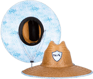 SA Company Palms Under Brim Straw Hat with UPF 50