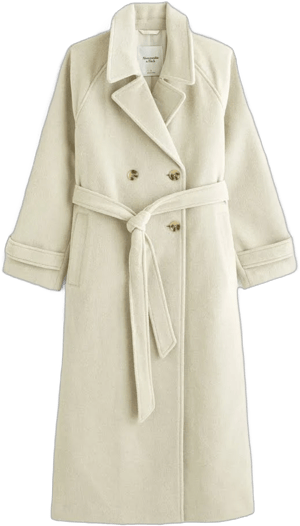 Abercrombie & Fitch Women's Wool-Blend Trench Coat