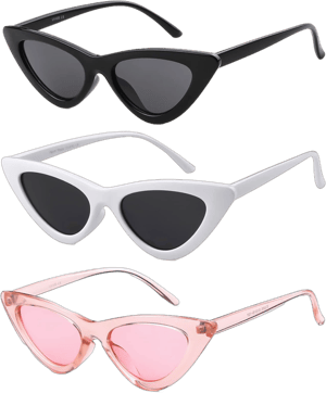 GIFIORE Retro Vintage Cat Eye Sunglasses for Women Narrow Frame Glasses