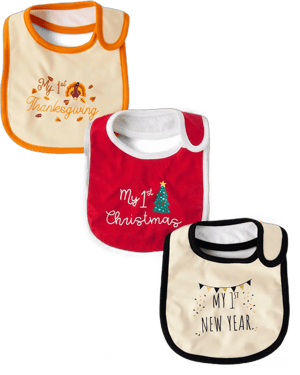 The Children's Place Unisex Baby First Holiday Bib