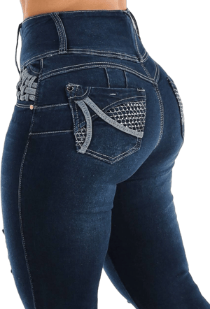 Moda Xpress Butt Lift Super High Waist Ripped Skinny Jeans