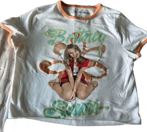 Britney Spears Crop Top - Size L - Women | Color: White/Gray | Size: L