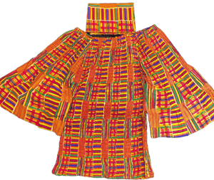 Kente Scrunch Ruffle Top