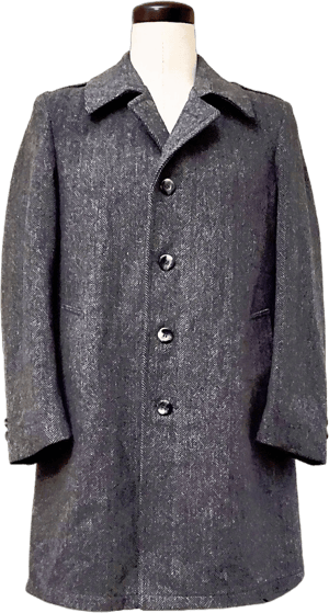 1970s Herringbone Tweed Overcoat