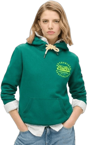 Superdry Women's Neon Embroidered Graphic Hoodie