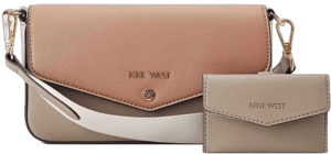 Nine West Women's Peaches Crossbody Flap Bag with Card Case