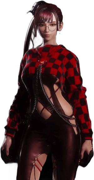 Stellar Blade Eve Plaid Crop Hoodie