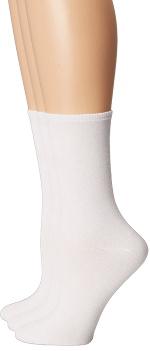 No Nonsense Women's Casual Flat Knit Crew Socks (3 Pairs)