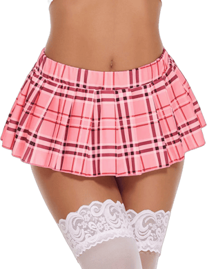 Avidlove Women Sexy Role Play Pleated Mini Skirt Ruffle Lingerie for Schoolgirl