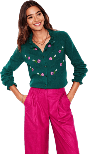 Boden Women's Fae Embroidered Cardigan