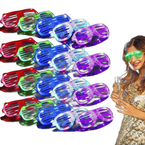 TURNMEON 20 Pack Led Glasses New Years Eve Party Supplies 6 Colors Light Up Glasses Shutter Shades Glow Sticks Glasses Led Party Sunglasses Kids