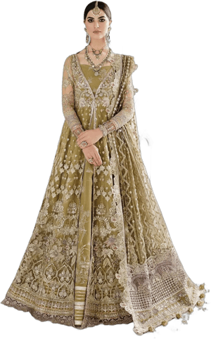 Designer Heavy Embroidered Pleated Anarkali with Jacket