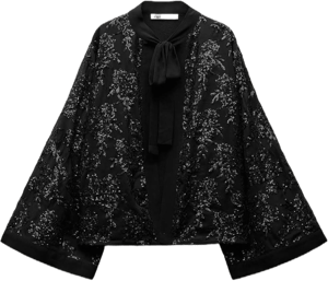 Zara Women's Bow Sequin Jacket