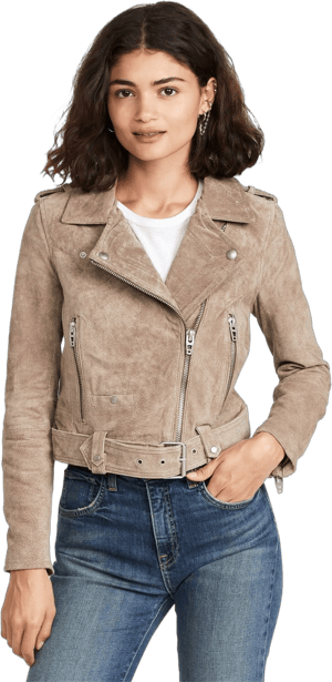 Blank NYC Women's Suede Moto Jacket