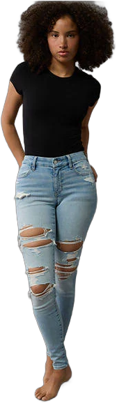 Ae Next Level Curvy High-Waisted Ripped Jegging