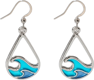 Women's Teardrop Ocean Wave Earrings