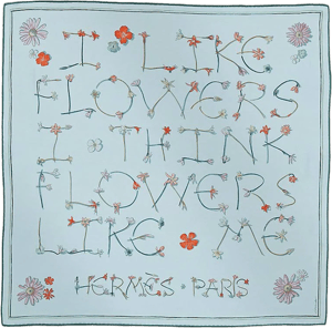 Hermès Women's I Like Flowers Silk Scarf