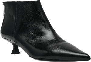 Steve Madden Women's Grant Patent Leather Kitten Heel Ankle Booties