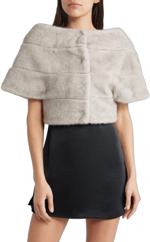 Et Ochs Women's Faux Fur Crop Jacket