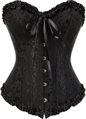 Zhitunemi Black Corset Top for Women Pirate Corsets Shapewear Steampunk Corset Overbust