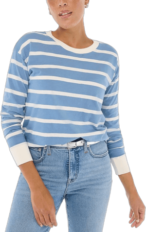 J.Crew Women's Long-Sleeve Striped Tee