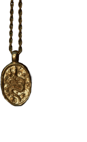 Salty Dagger Dreamer Pendant 24K Gold · Plated Solid Silver Men's · Handmade Necklace