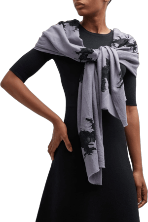 Bindya Women's Lace Silk & Wool Evening Wrap