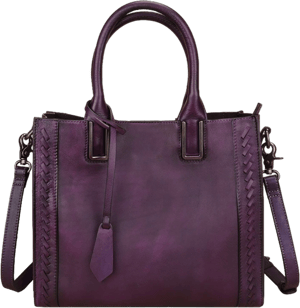 Genuine Leather Satchel Handbag for Women Vintage Handmade Shoulder Bag Cowhide Tote Purse