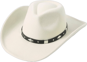 Lanzom Western Felt Hat with Belt Buckle