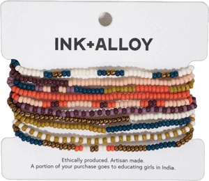 INK+ALLOY Sage 10 Strand Beaded Stretch Bracelets