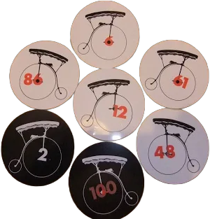 Mcgoohan The Prisoner Set Of 7 Original Badge Numbers 6 12 2 48 61 86