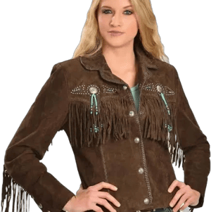 Scully Women's Beaded Western Fringe Jacket