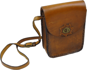 Vintage French 1970s Leather Shoulder Bag