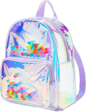 Claire's Women's Holographic Y2K Shaker Mini Backpack