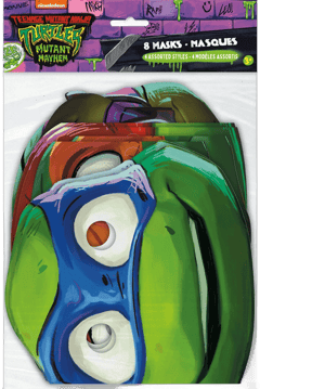 Unique Tmnt Mutant Mayhem Party Masks 8 PK 47928