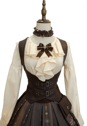 Gothic PU Leather Vest Autumn Winter Halloween Waistcoat