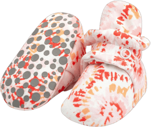 Zutano Tie Dye Organic Cotton Gripper Baby Booties