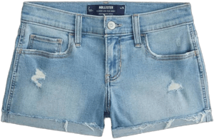 Women's Low-Rise Wash Denim Shorts