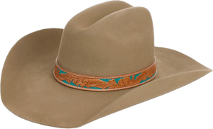 Rockin C Women's Stone Wesley Tooled Leather Western Hat