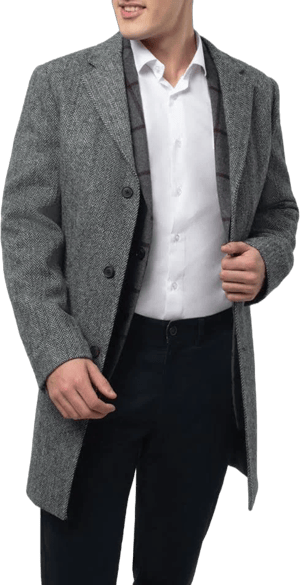 Harris Tweed Herringbone Tweed Overcoat