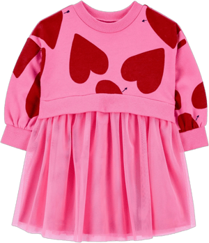 Carter's Baby Girls Heart Long-Sleeve Dress