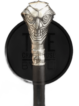 The joker DC comics Walking Stick Cane cast metal handle with wooden shaft for men women Gosht Style Costume Party