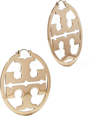 Tory Burch Miller Hoop Earrings in 18kt Gold Plated Brass