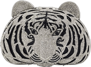 Tiger Rhinestone Clutch Purse