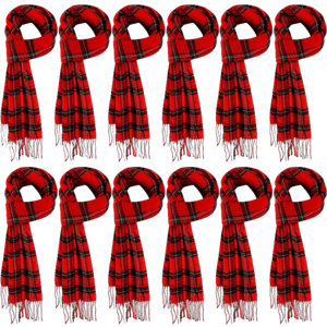 Funtery Women's Cashmere Feel Buffalo Plaid Scarf